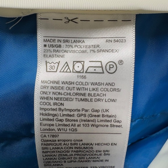 Banana Republic Avery Pants Women's Size 12 Cerulean Blue Straight Leg Career - Picture 9 of 16